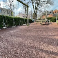 Bonded Rubber Mulch Installation 1